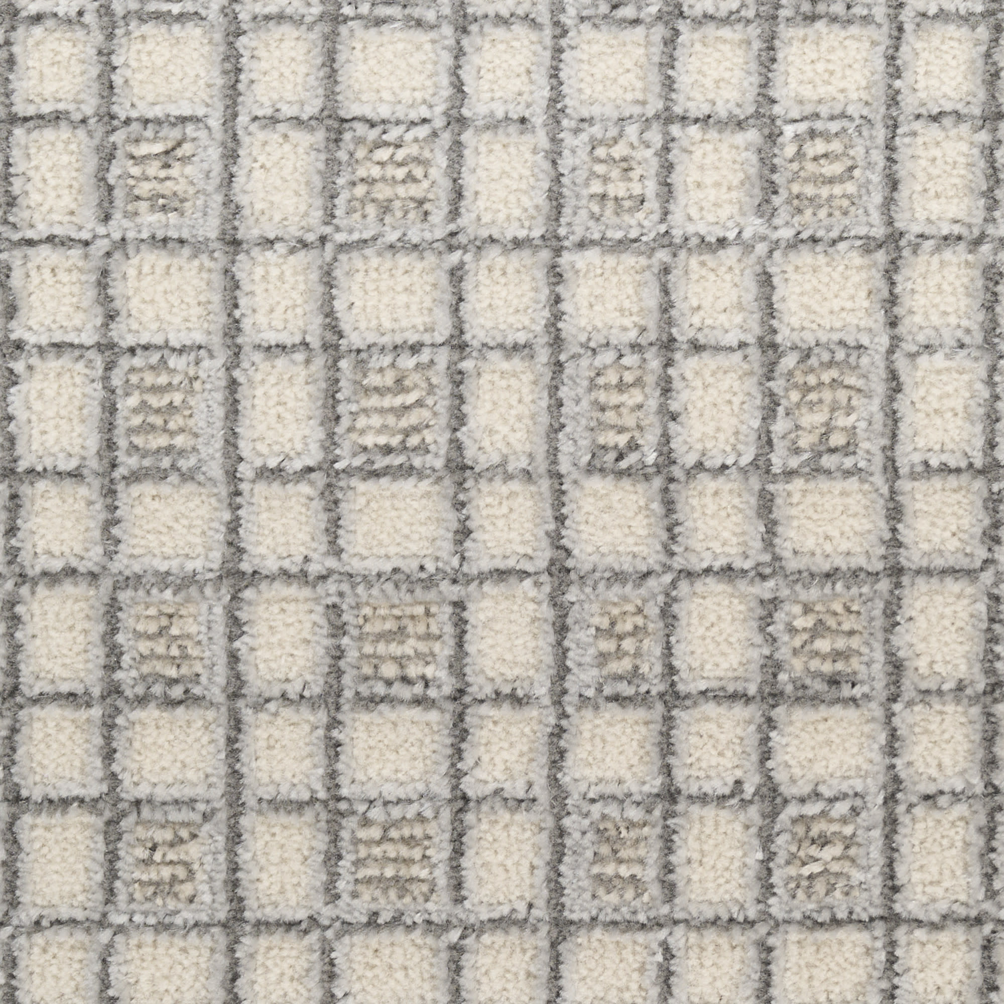 Nourison Nordic 2' x 6' Ivory Grey Modern Indoor Rug