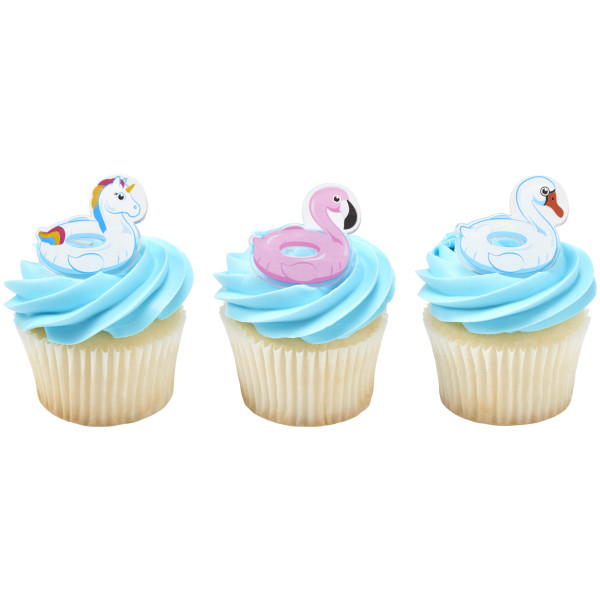 Pool Floaties Cupcake Rings