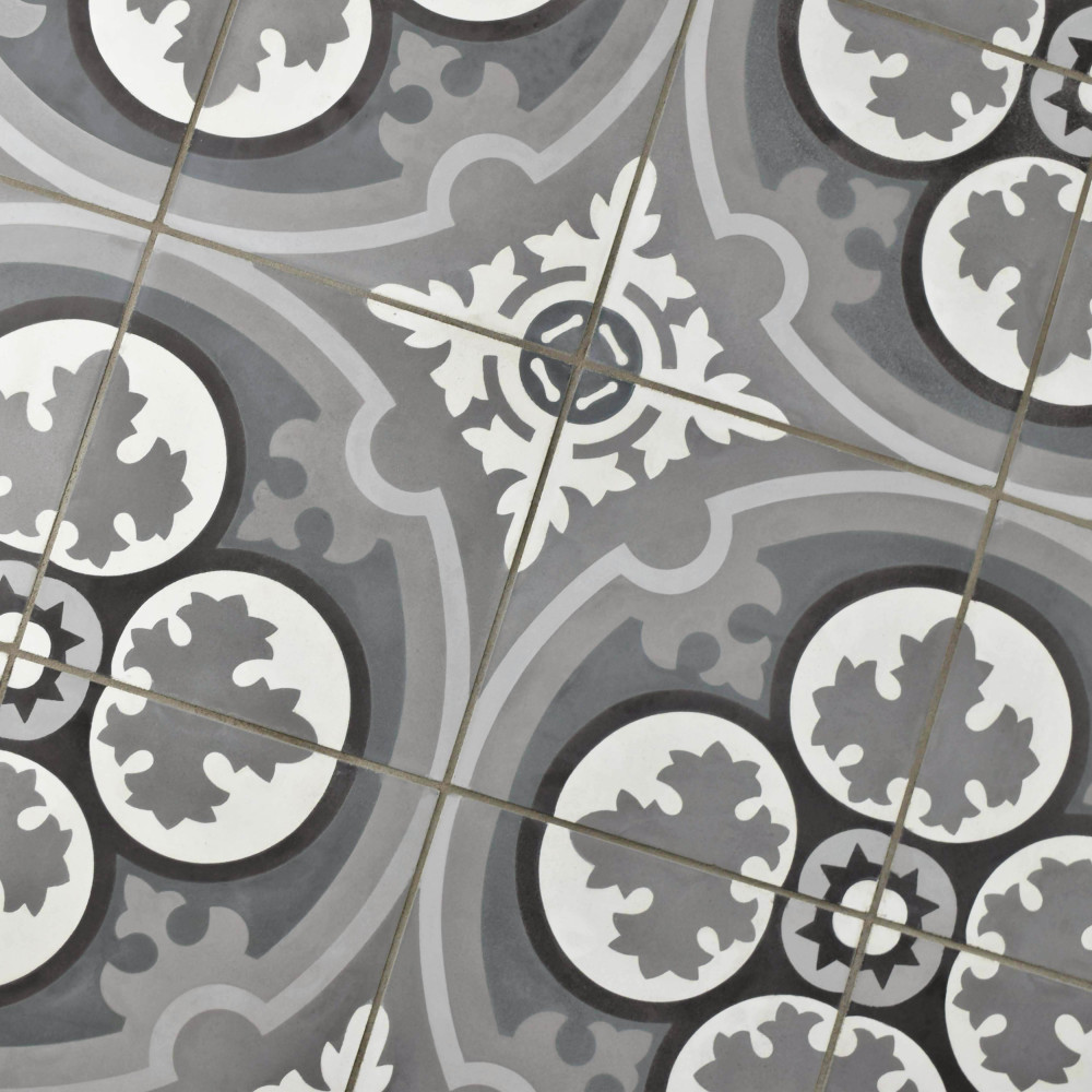 Cemento Queen Mary Storm 7-7/8 in. x 7-7/8 in. Cement Floor and Wall Tile