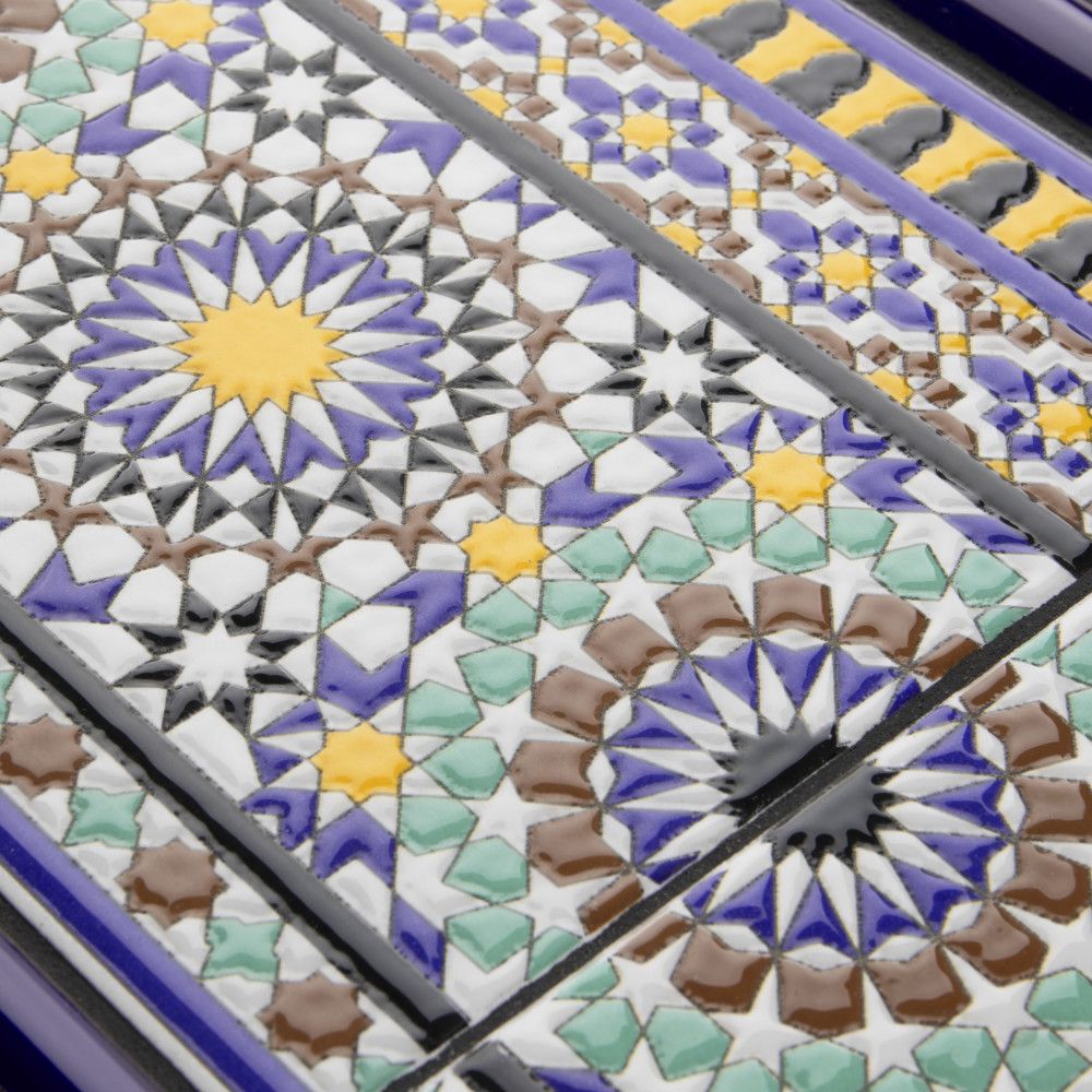 Sevillano Andalusia Cenefa 7-7/8 in. x 7-7/8 in. Ceramic Wall Tile