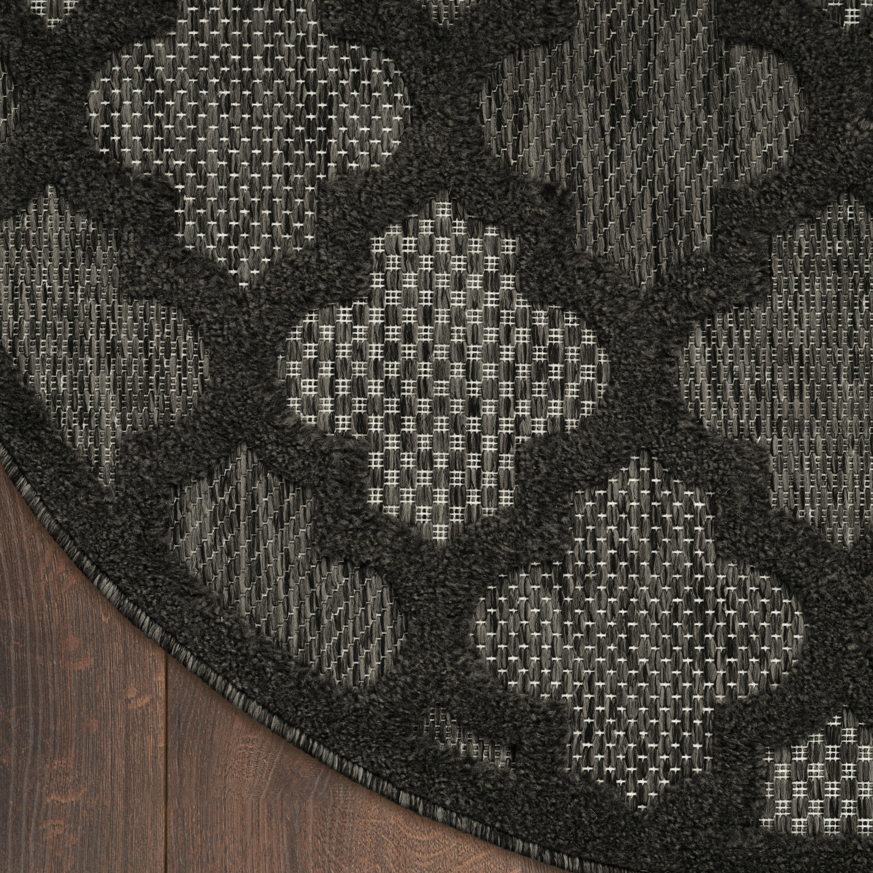 Nourison Easy Care 6' x 9' Oval Charcoal Black Modern Rug