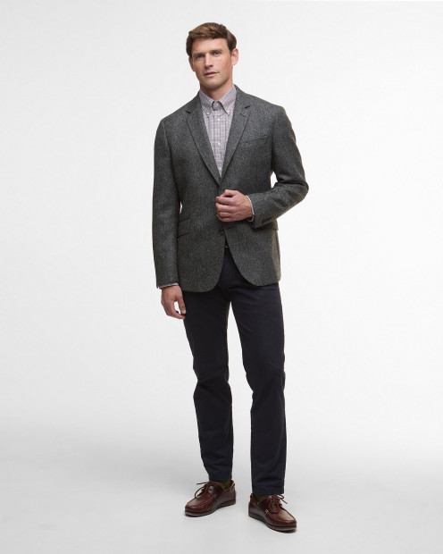 Blazer con motivo a spina di pesce Firth Moons Grey