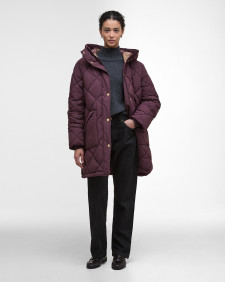 Pufferjacke Kailyn Black Cherry/Muted Tartan