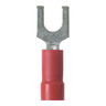 Vinyl-Insulated Fork Terminals, 22 to 18 AWG, Stud #8, Red