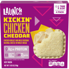 LaunchBox Kickin' Chicken & Cheddar Cheese Frozen Sandwiches, 4 ct Box