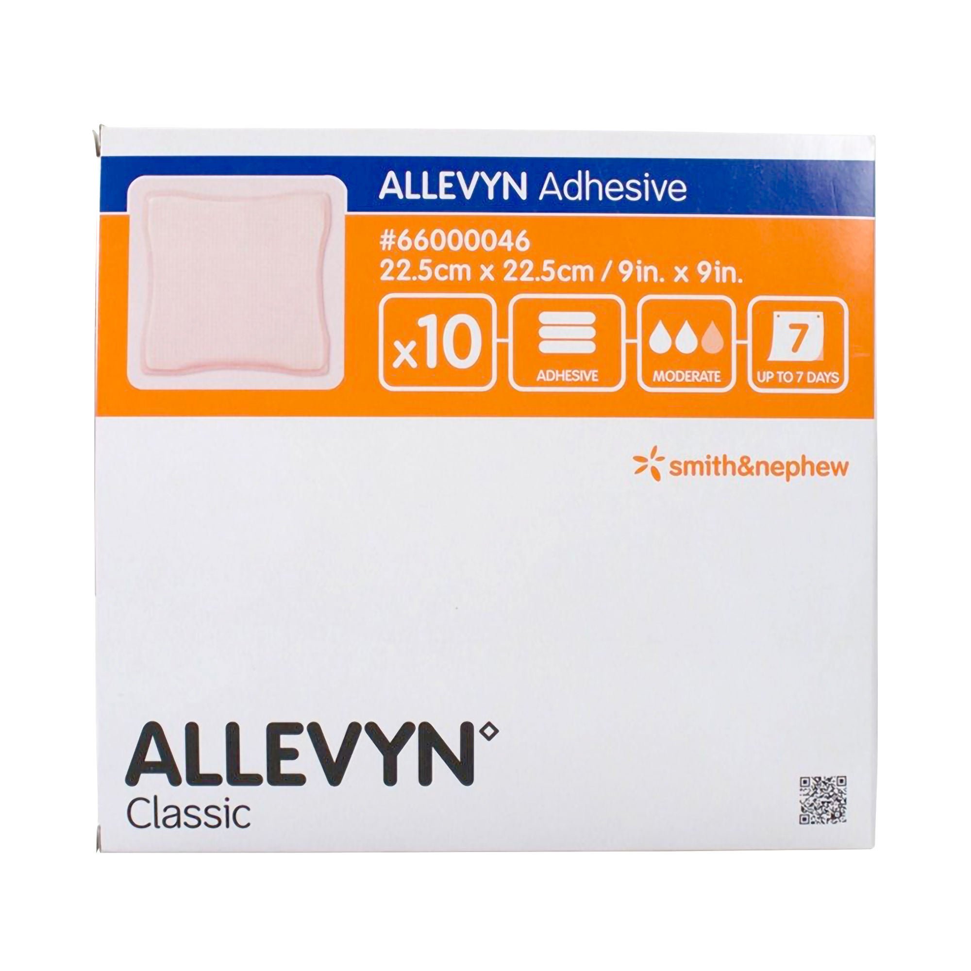 Allevyn Adhesive Foam Dressing, 9 x 9 Inch