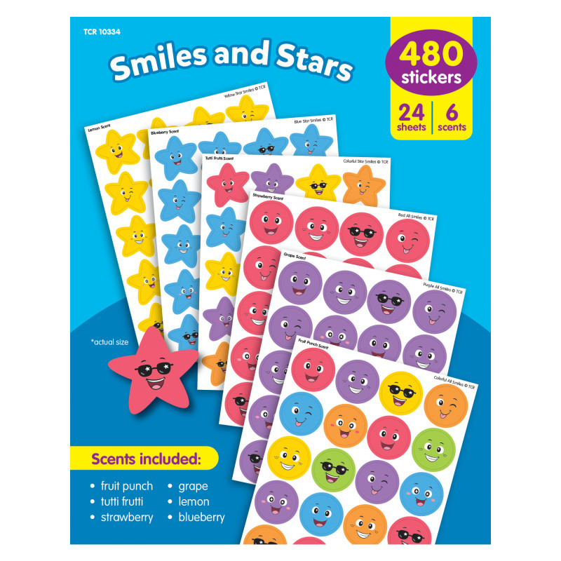 Smiles and Stars Smelly Stickers Variety Pack