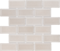 Skyline Arctic 12×12 Beveled Brick Mosaic Glossy
