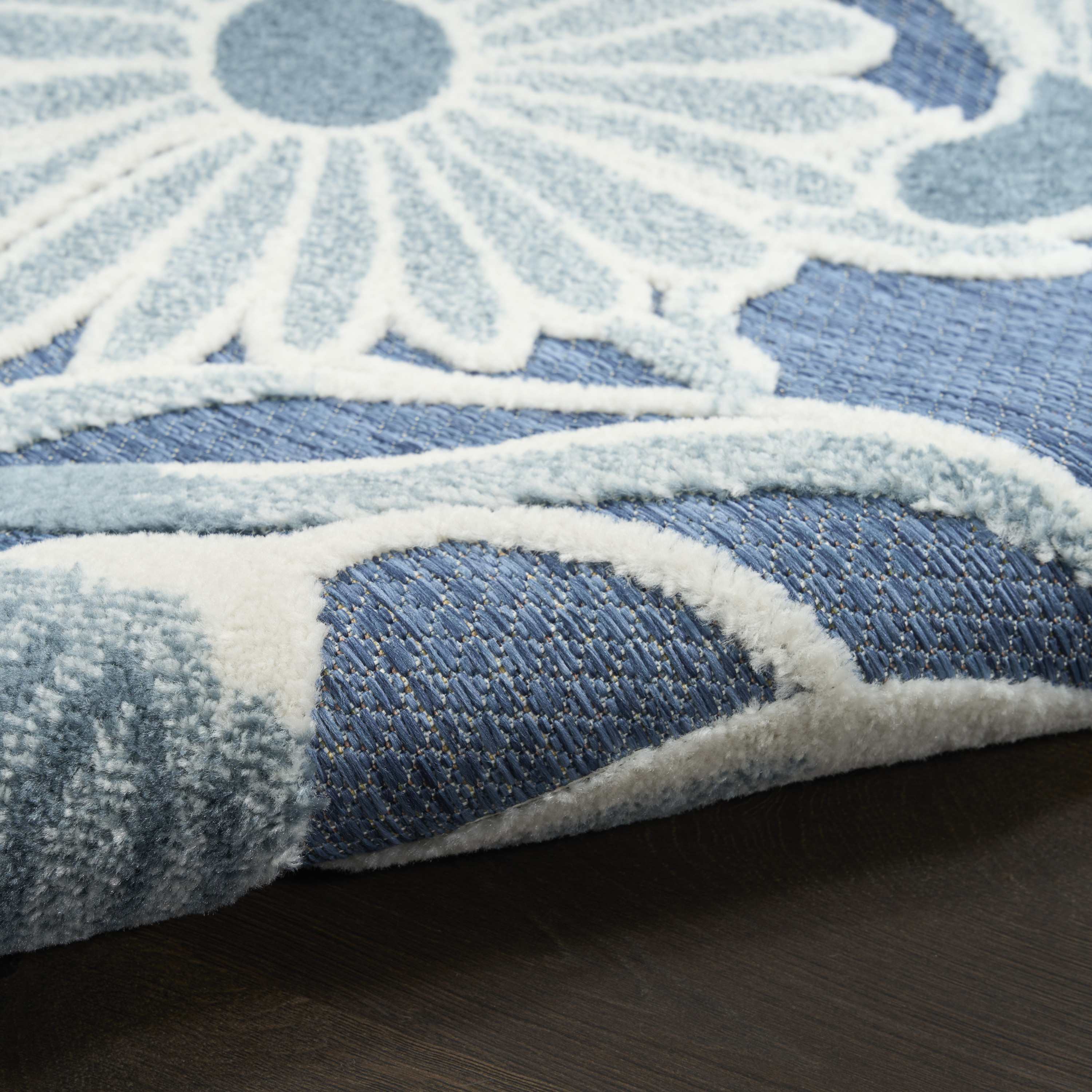 Nourison Aloha 7'10" x 10'6" Blue Outdoor Rug