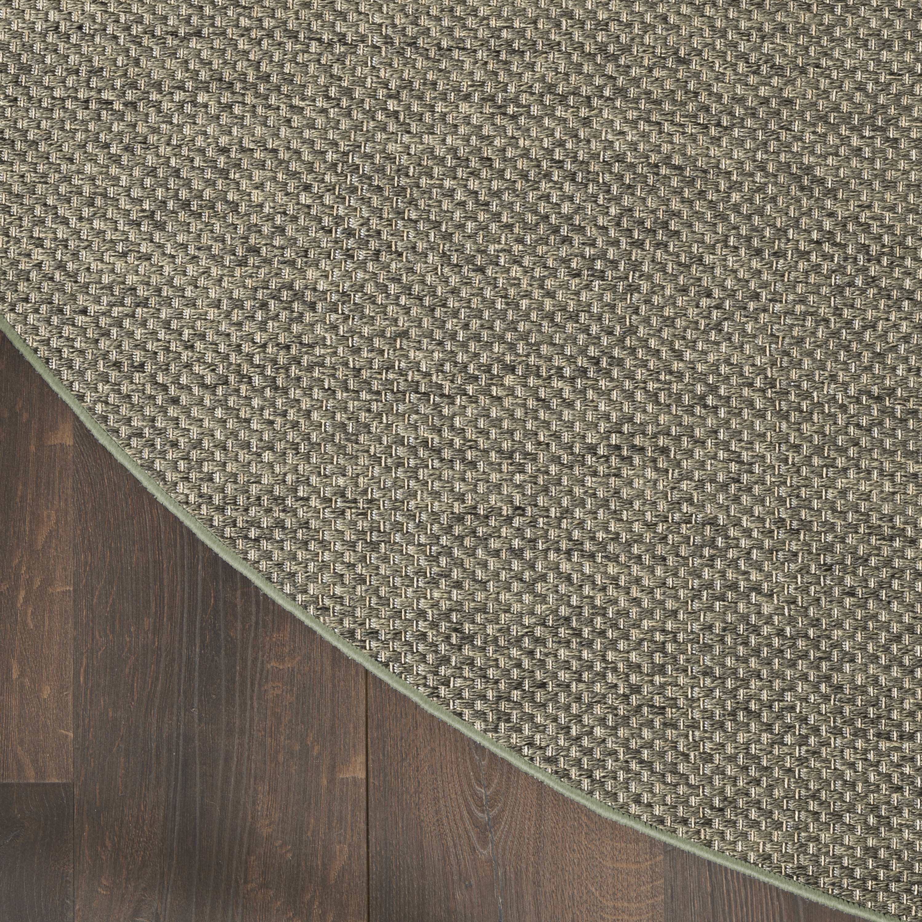 Nourison Tulum 8' x Round Olive Outdoor Rug