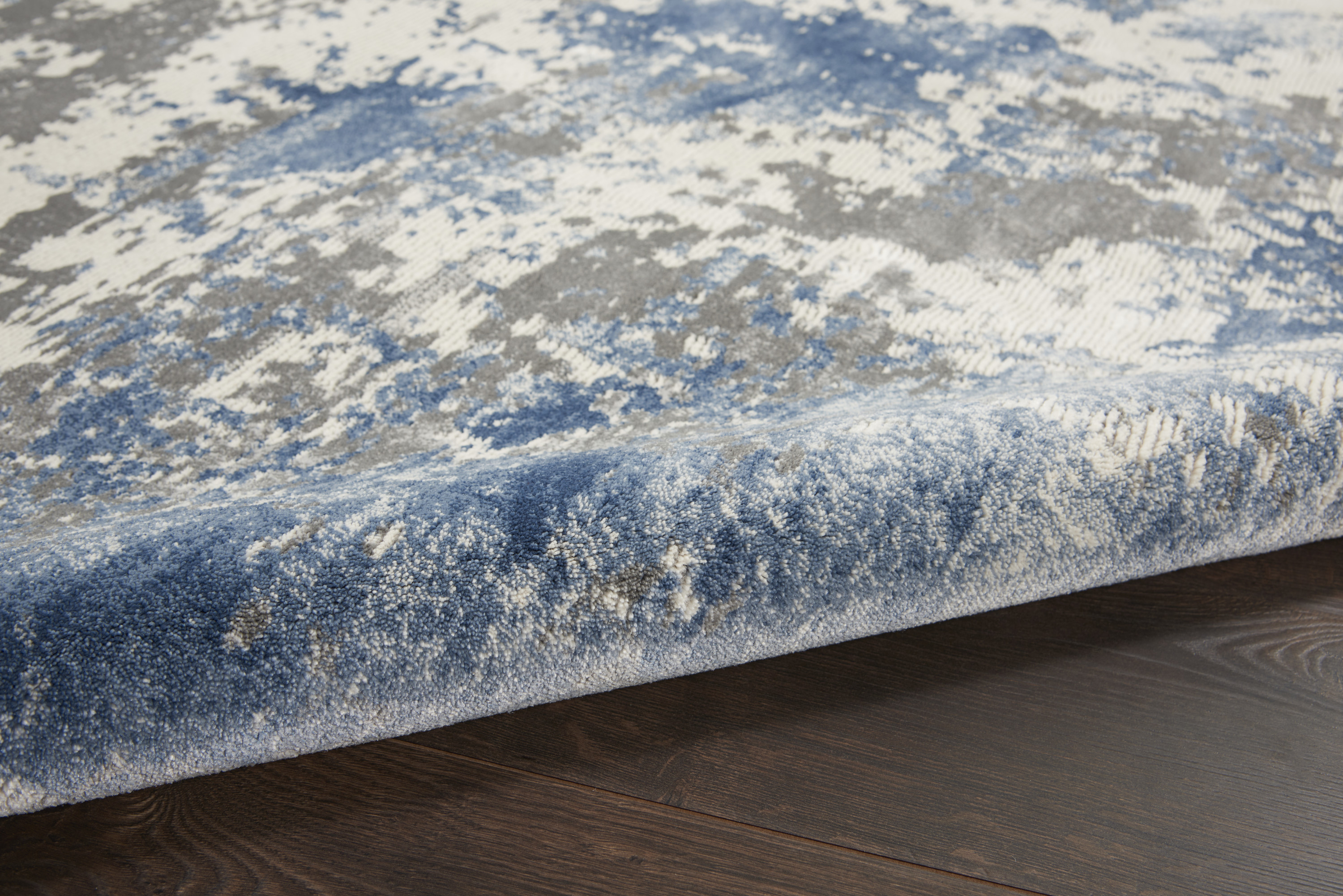 Nourison Rustic Textures 3'11" x 5'11" Grey Blue Modern Indoor Rug