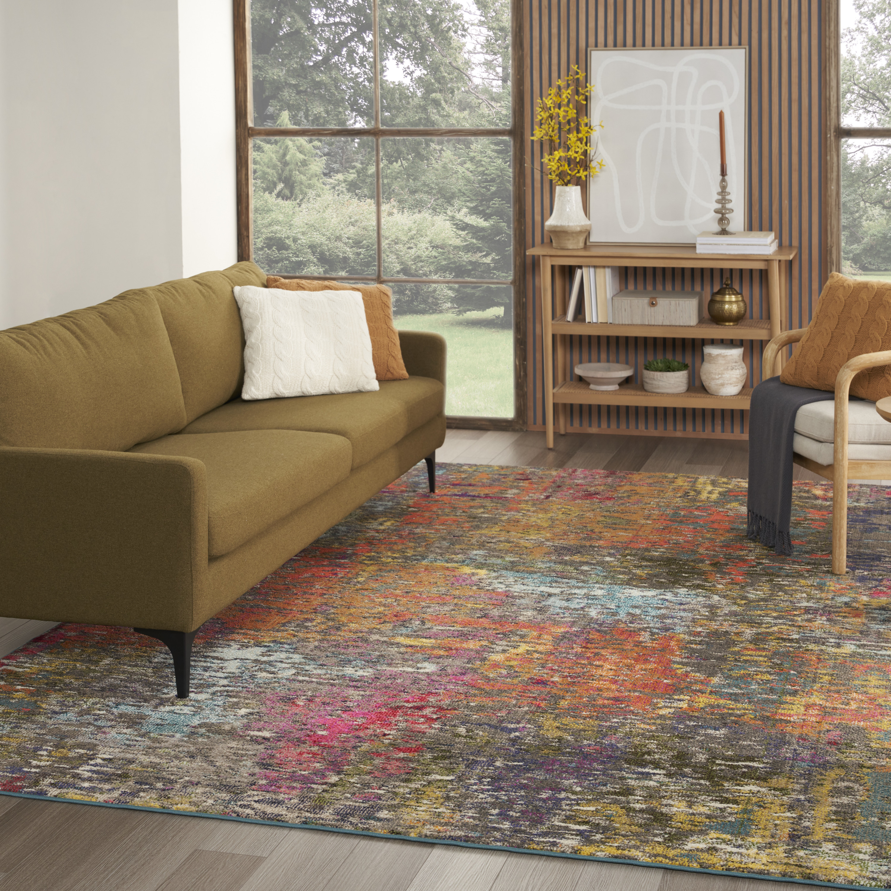 Nourison Celestial 7'10" x 10'6" Sunset Modern Indoor Rug