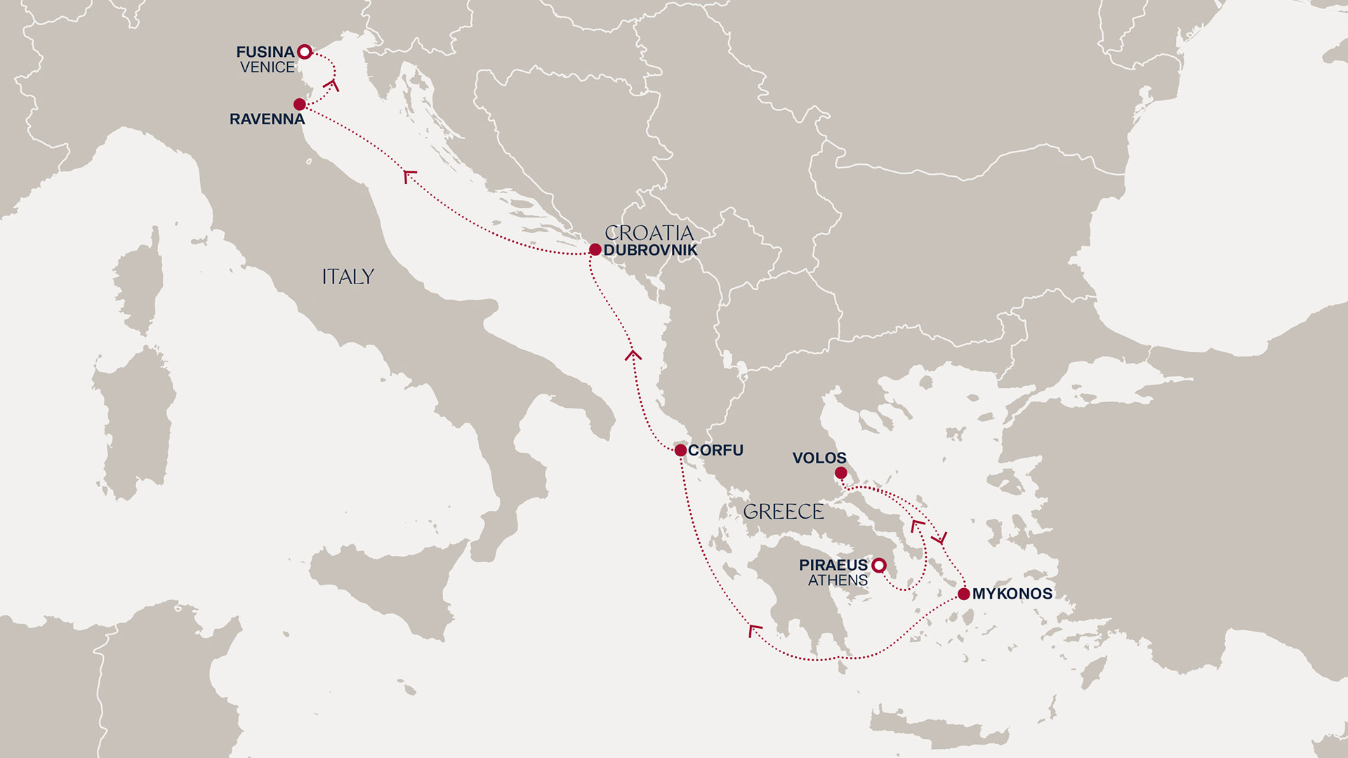 Itinerary map