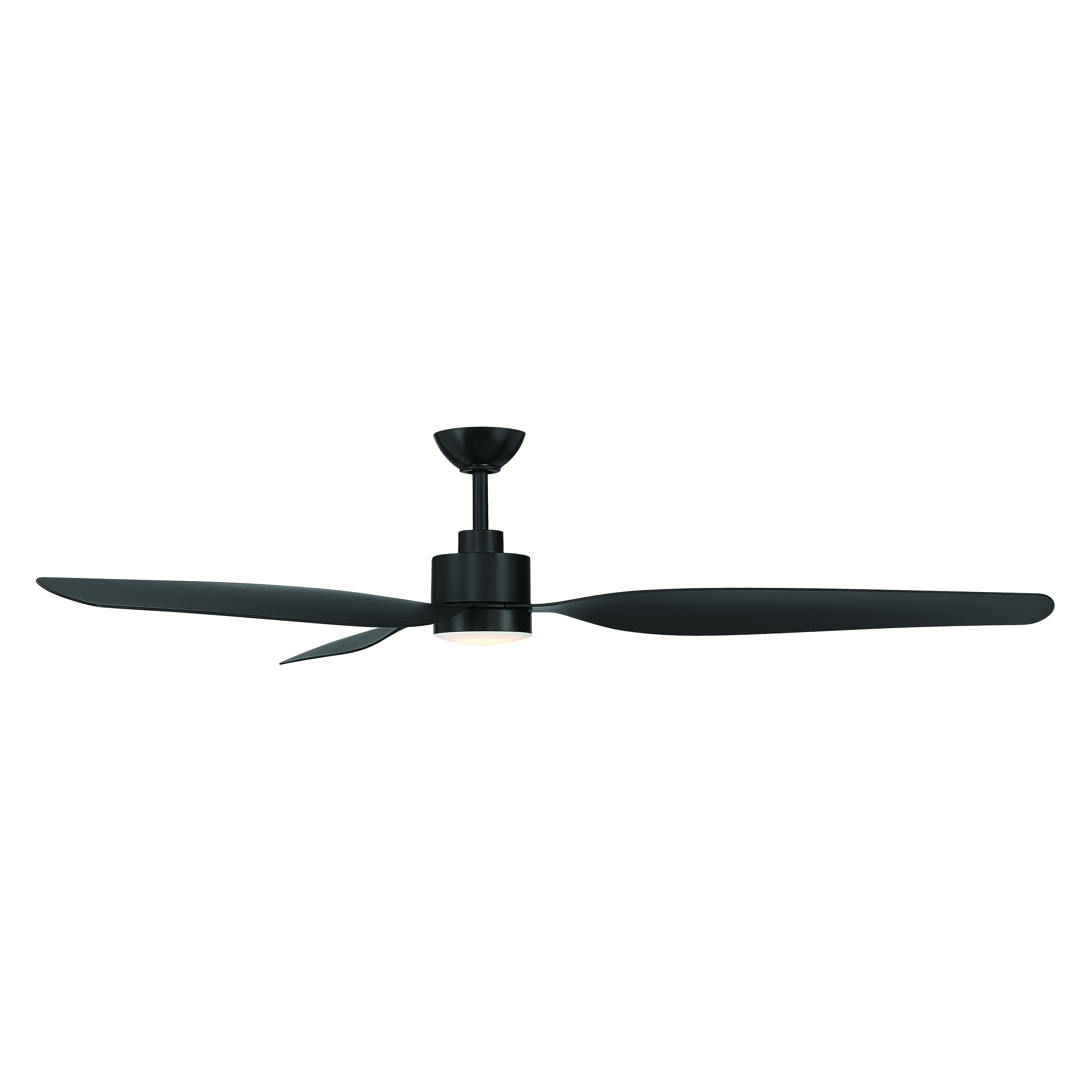 72" 3-Blade 5CCT LED Smart Coastal Rated Indoor/Outdoor Ceiling Fan - Coal and Coal Blades with Etched Lens - alternate view