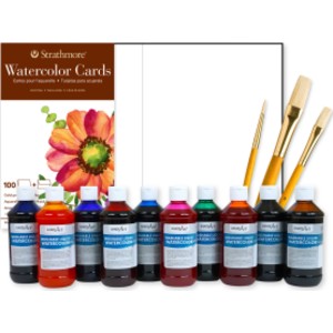 Watercolor Card Making Kit, Watercolor Cards, Paints, Brushes & Palette Trays