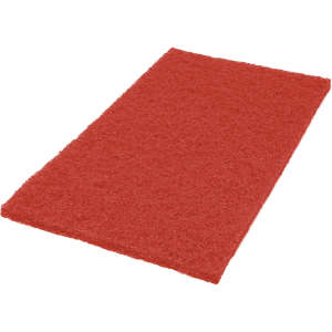 Hillyard, Trident® Buffing Rectangular Floor Pad, 14"x32, Red