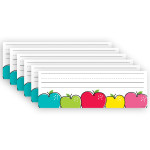 Creative Teaching Press&reg; Doodle Apples Name Plates, 9-1/2" x 3-1/4", 36 Per Pack, 6 Packs CTP10623-6