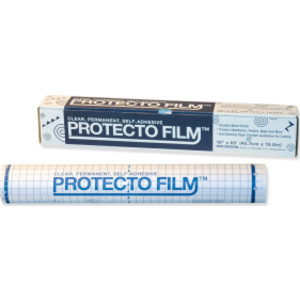 Protecto Film&trade;, Clear, Non-Glare Plastic, Dispenser Box Included, 18" x 65', 1 Roll