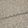 Beige woven fabric with a white, branch-like pattern folded across itself, shown close-up on a flat surface under soft, even lighting.