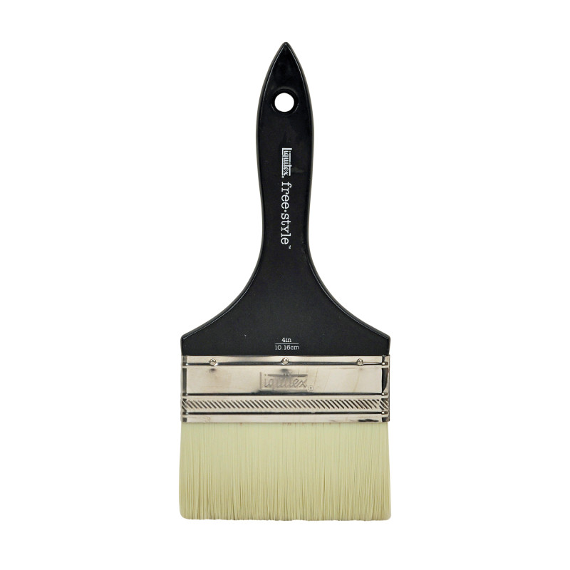Free-Style Large Scale Broad Flat/Varnish Short Handle Brush, 4"