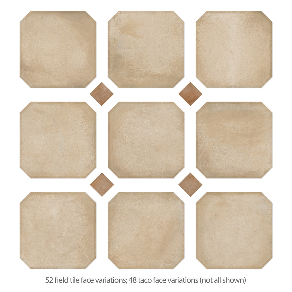 Laverton Octagon Beige with Taco Natural 7-7/8 in. x 7-7/8 in. Porcelain Floor and Wall Tile