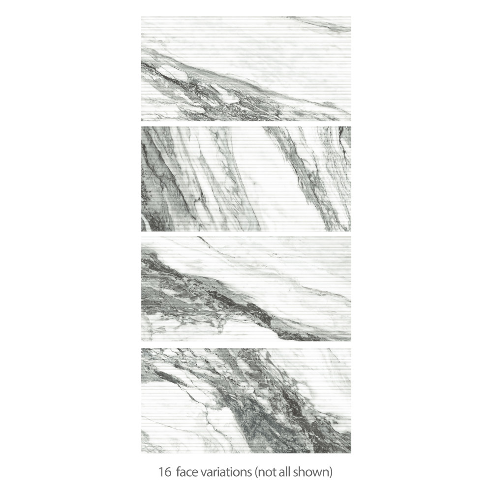 Touche Pleated Deco Zebre 23-1/2 in. x 47-1/8 in. Porcelain Floor and Wall Tile