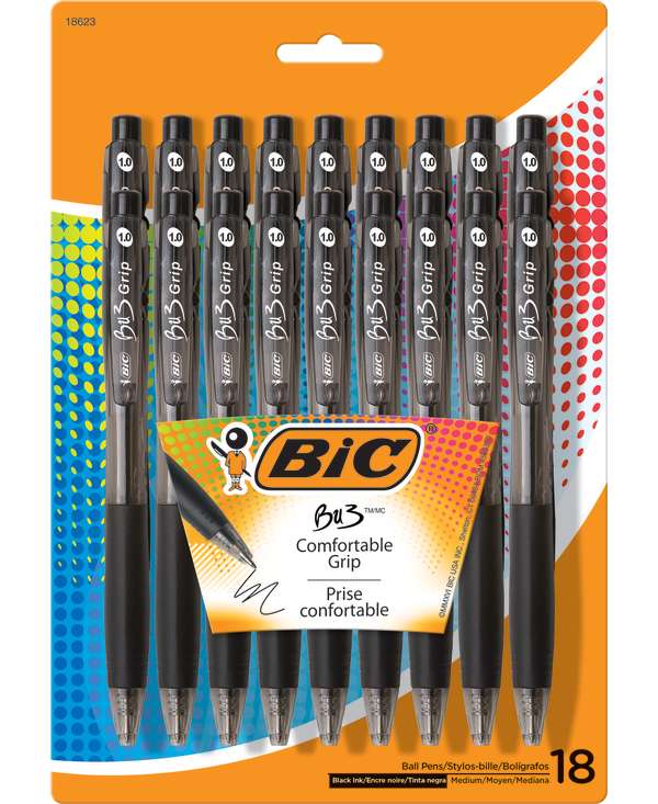 BU3™ Ballpoint Pens, Black