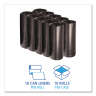 Boardwalk,  LLDPE Liner, 60 gal Capacity, 38 in Wide, 58 in High, 2 Mils Thick, Black