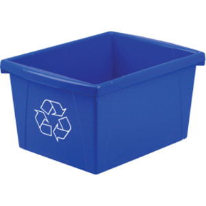 4 Gallon Recycling Bin, Blue