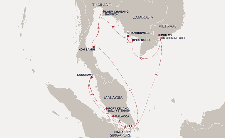 Itinerary map