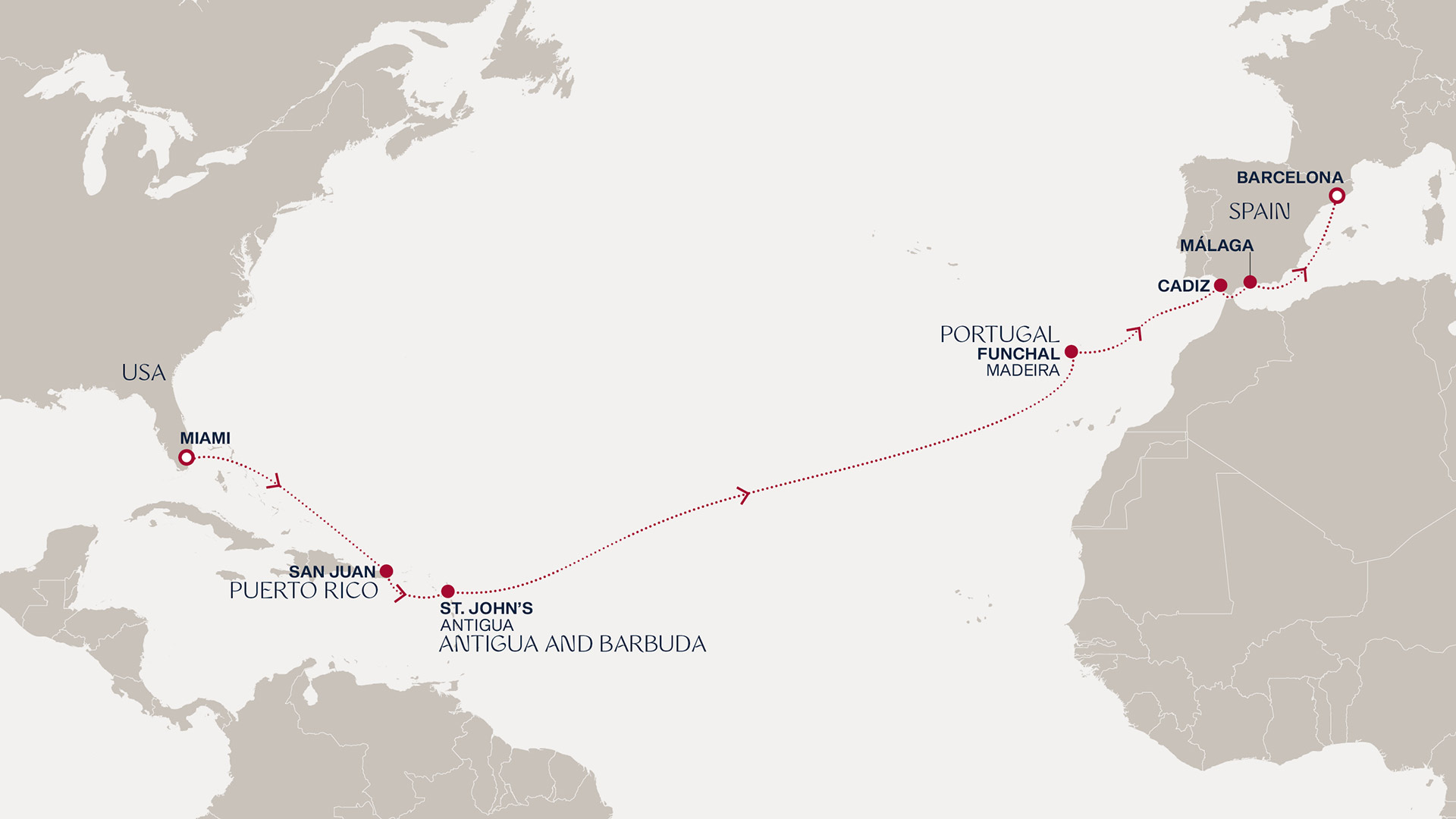 Itinerary map
