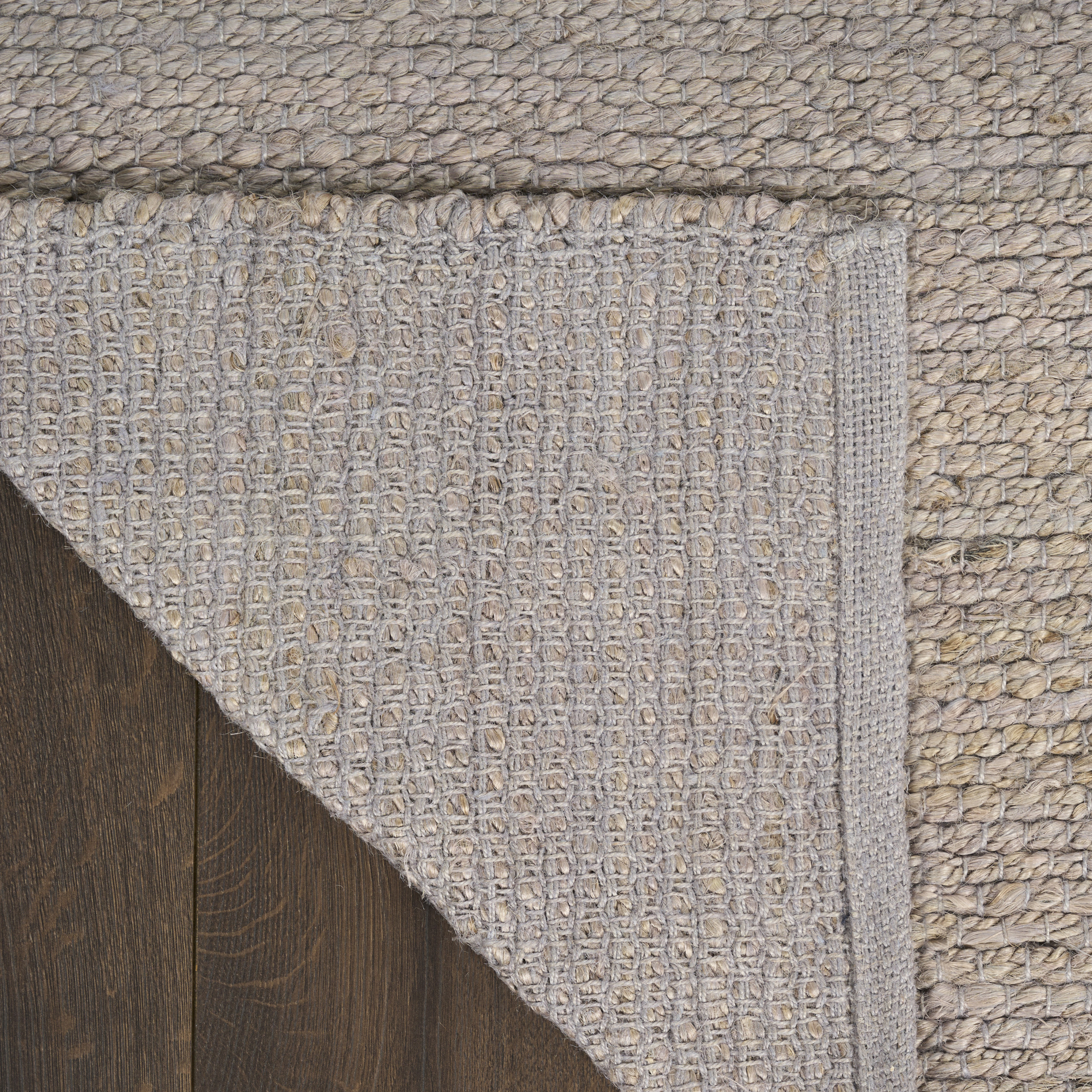 Nourison Natural Jute 3' x 5' Grey Farmhouse Indoor Rug