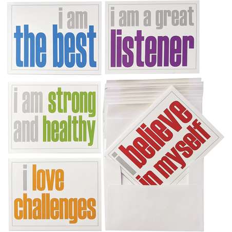 Note Cards, Positivity Booster Set, 2 Each of 5 Titles