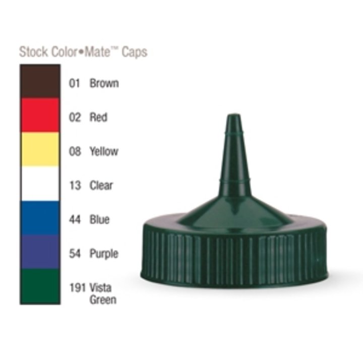 Traex® wide-mouth squeeze dispenser single-tip replacement cap in brown