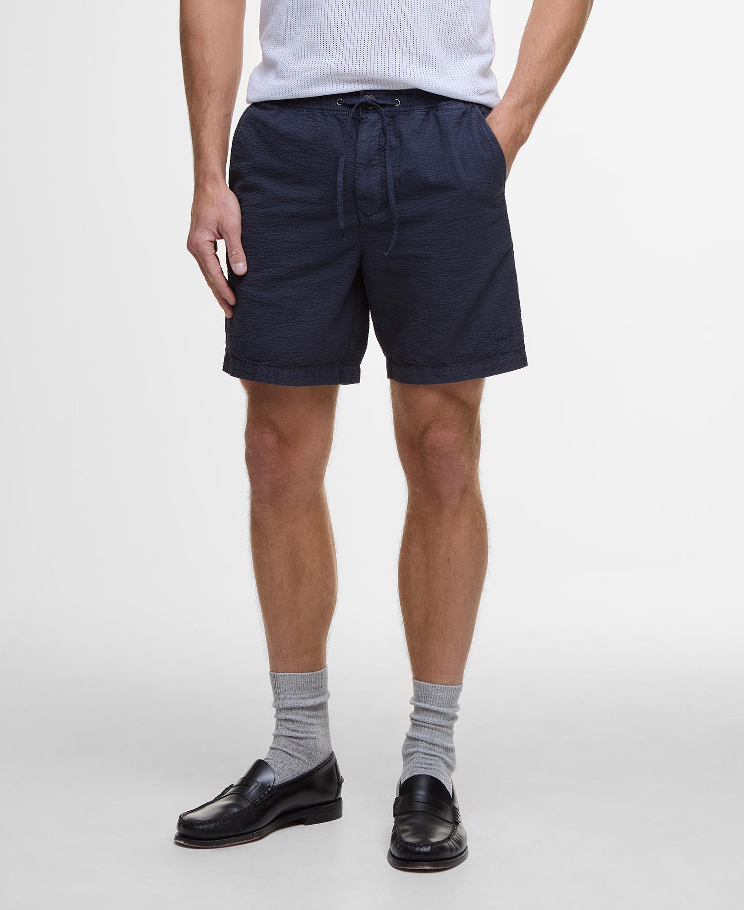 Seersucker Relaxed Shorts image number 1