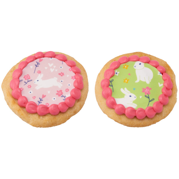 Nostalgic Easter Bunny Green PhotoCake® Edible Image® Strips
