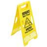 Impact, Vented, English/Spanish, "Caution", Wet Floor Sign, Yellow, 25"