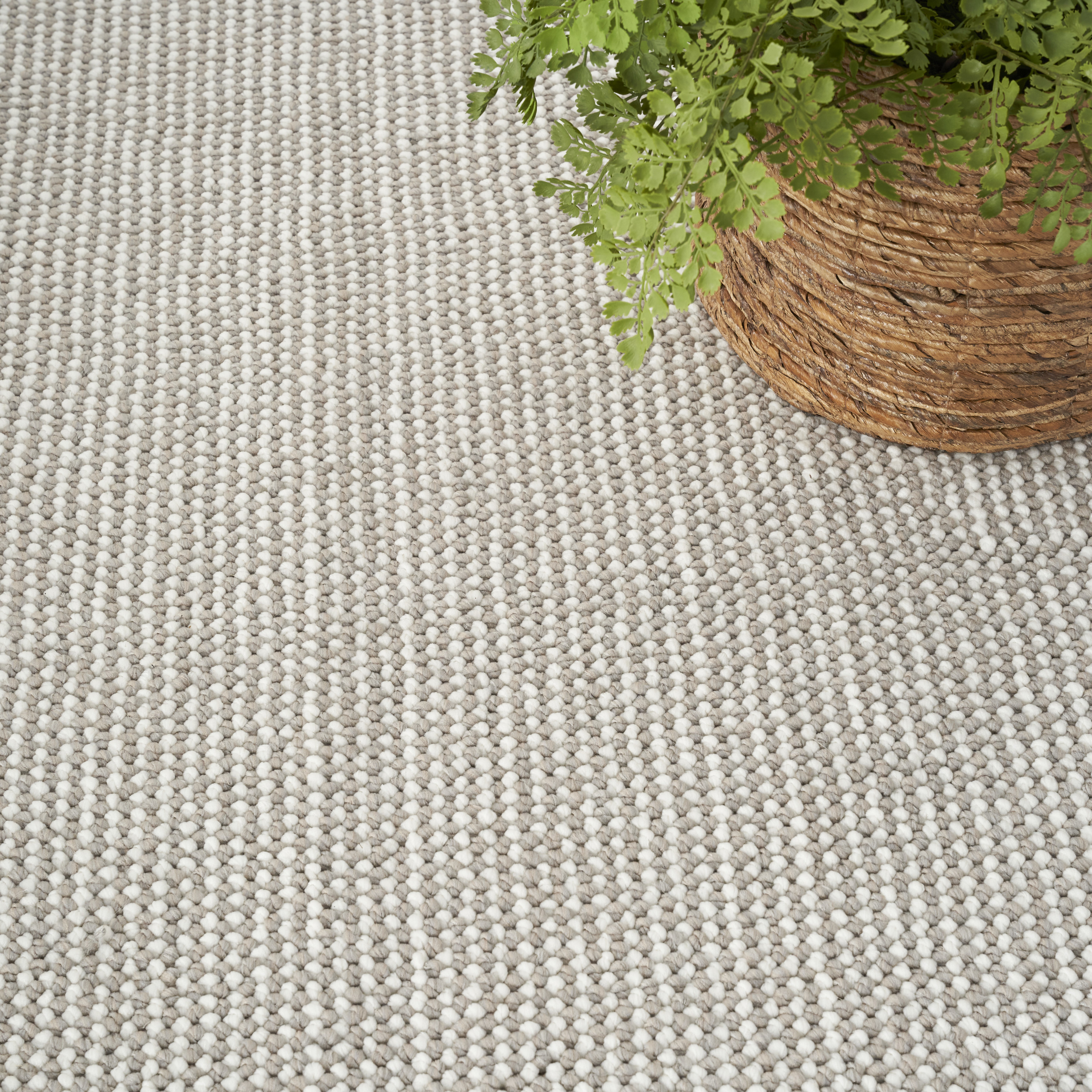 Nourison Natural Texture 9' x 12' Ivory Mocha Farmhouse Indoor Rug