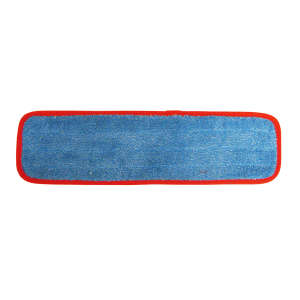 Hillyard, HD Microfiber, 18"W, Polyester/Polyamide Blend, Blue/Red, Wet Mop