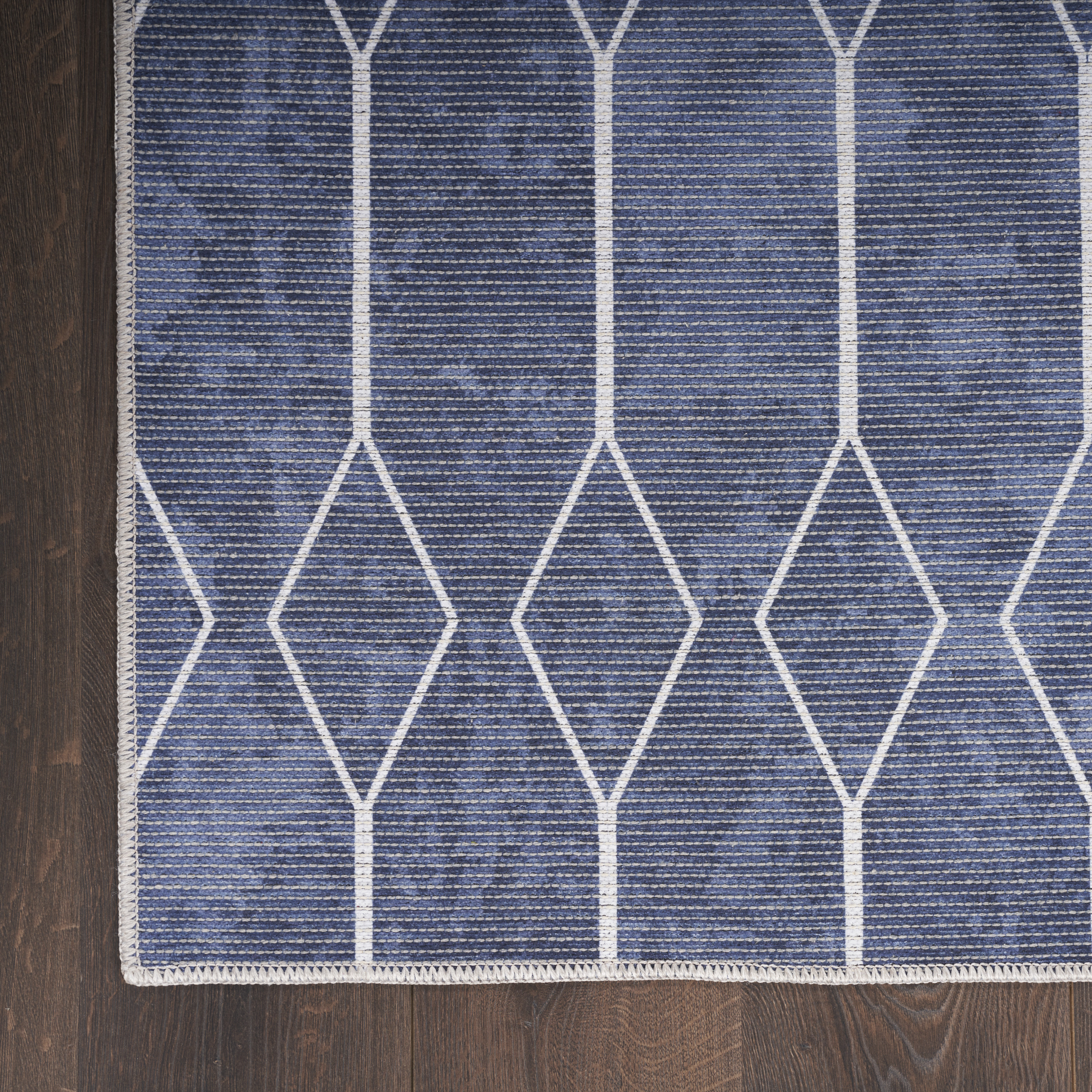 Nourison New Concept Washables 6' x 9' Navy Modern Indoor Rug