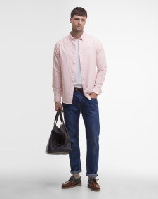 Striped Oxford Tailored Long-Sleeved Shirt Classic Pink