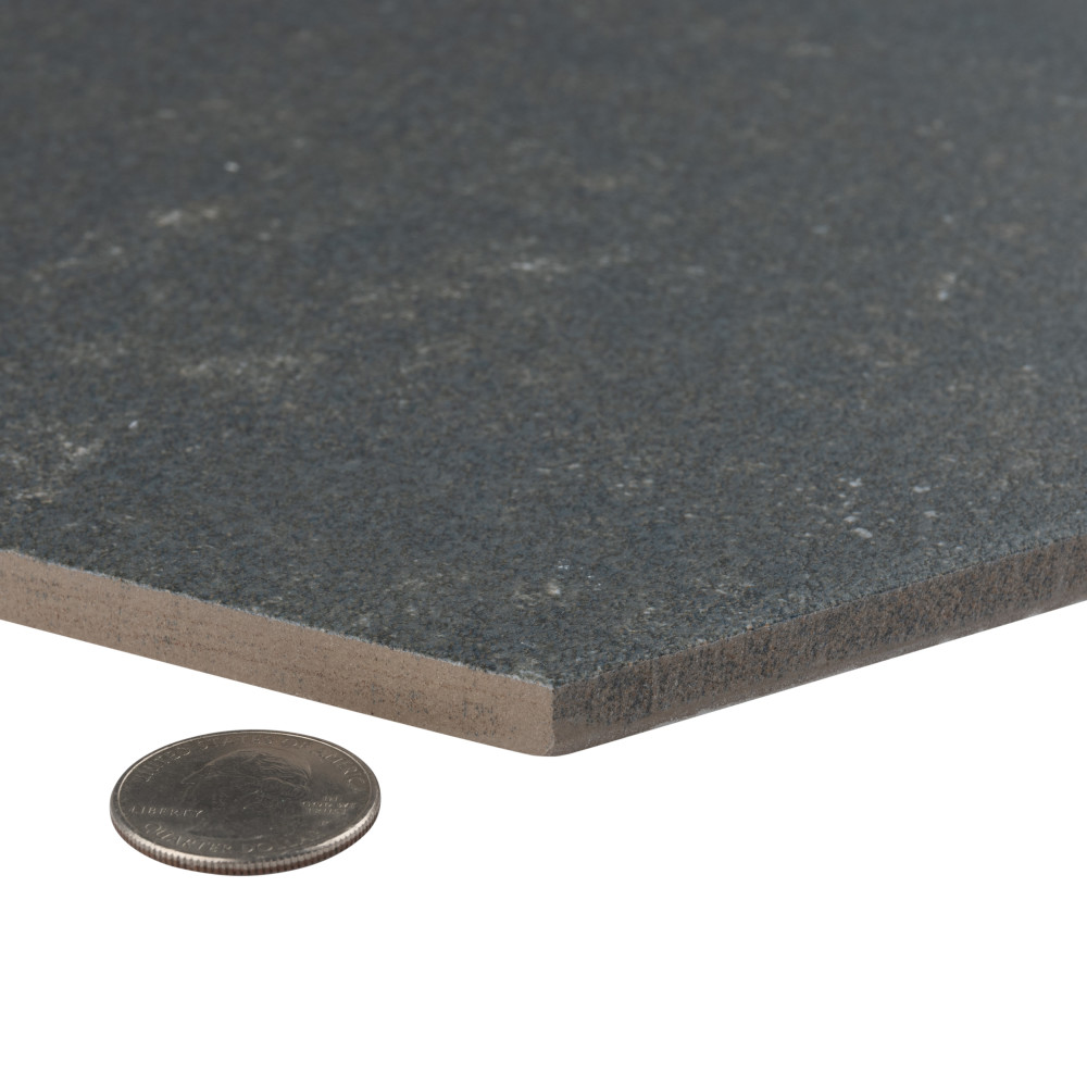 Traffic Hex Dark Grey 8-5/8 in. x 9-7/8 in. Porcelain Floor and Wall Tile