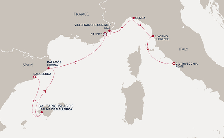Itinerary map