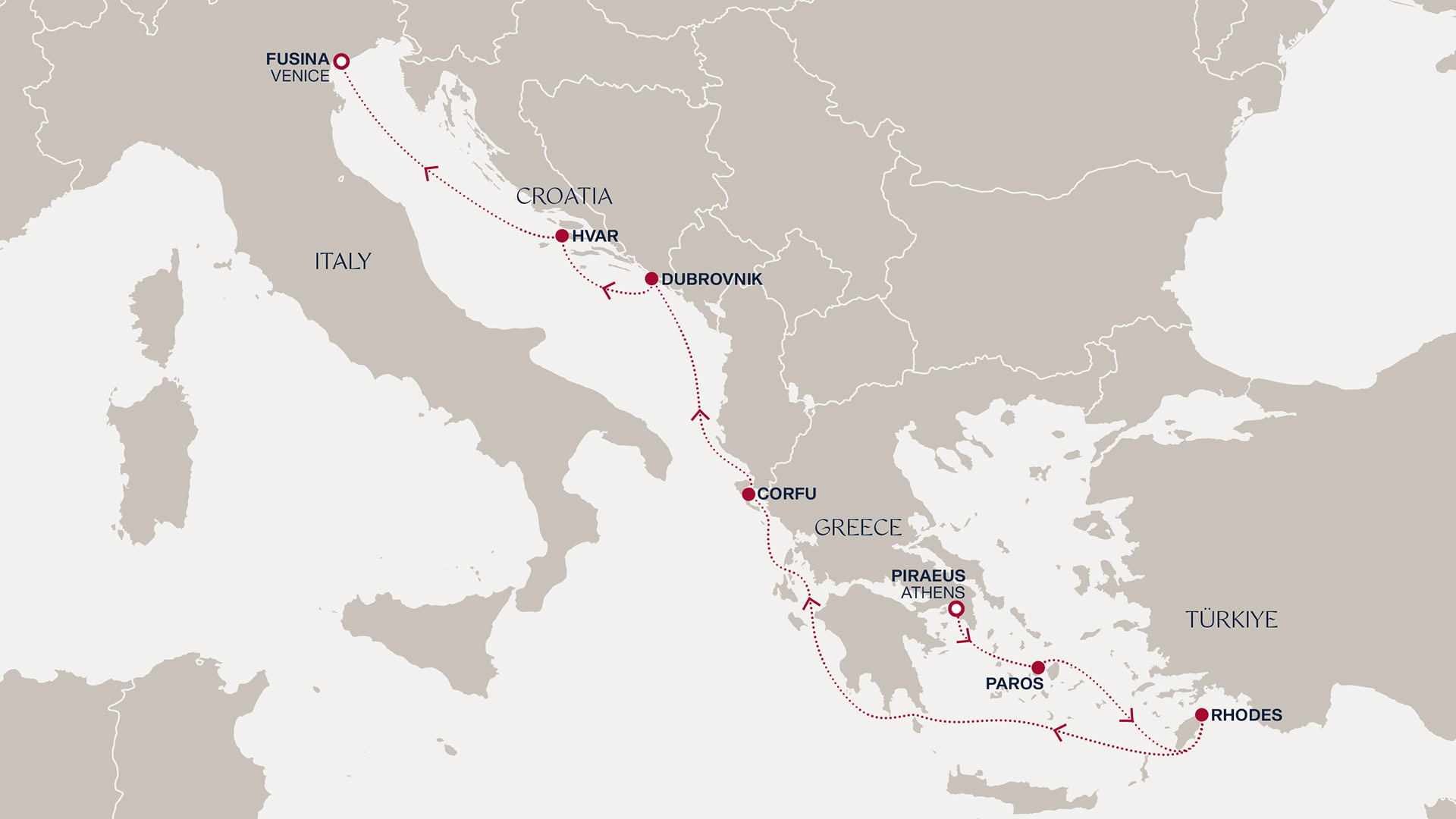 Itinerary map