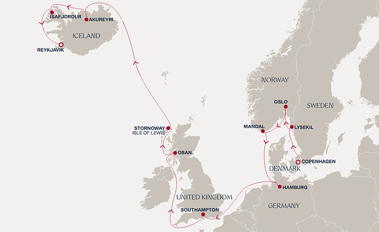 Itinerary map