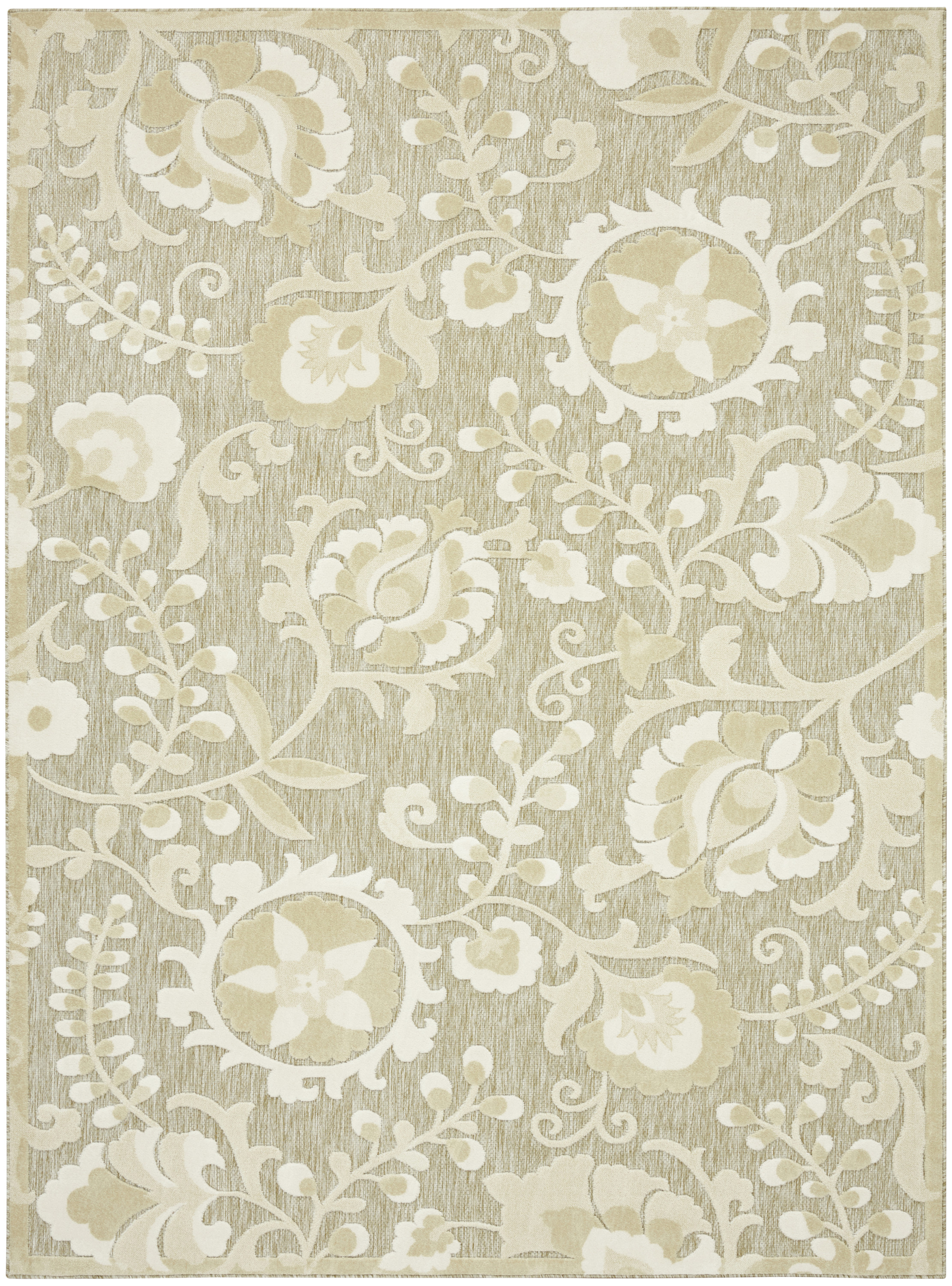 Nourison Aloha 7'10" x 10'6" Ivory Sage Farmhouse Rug