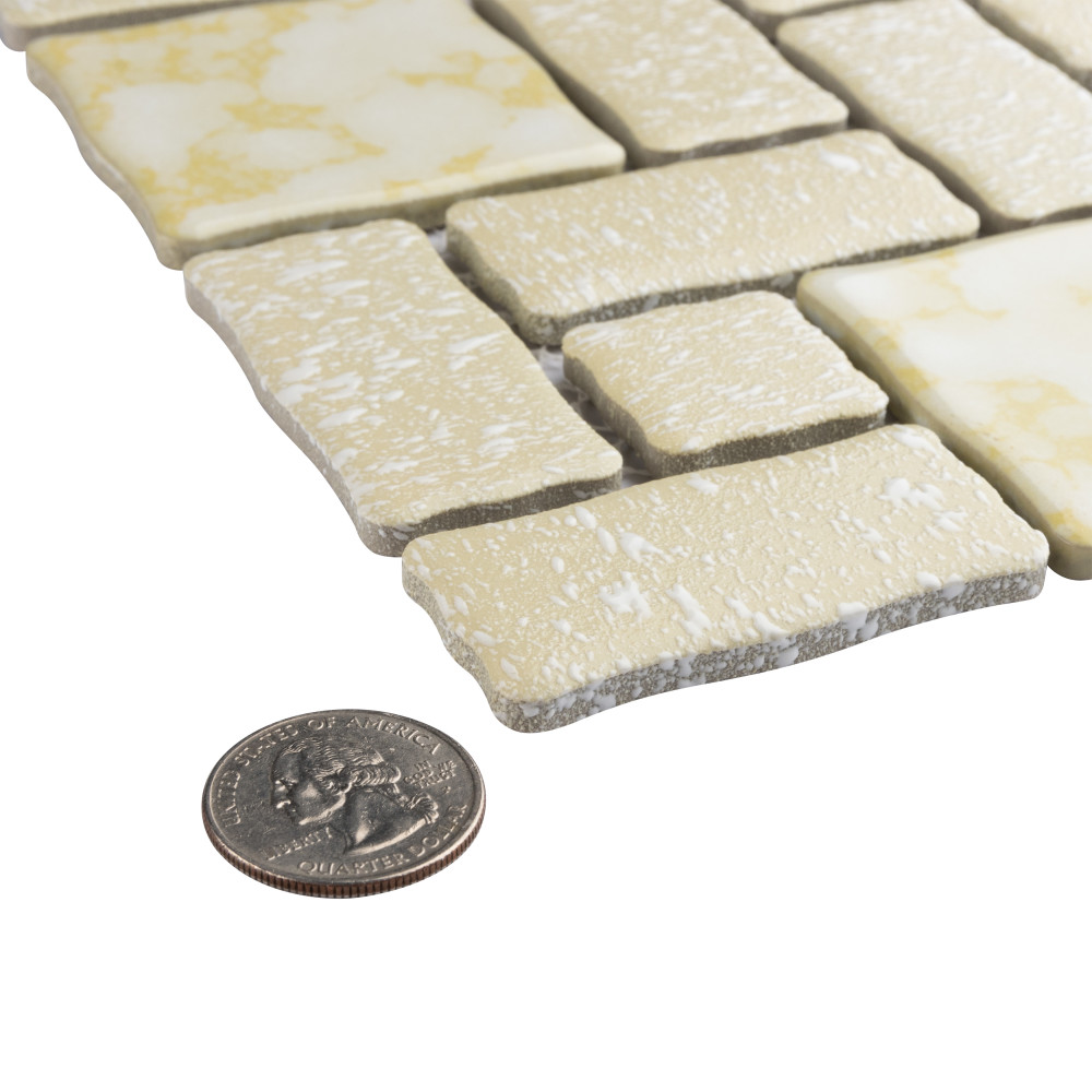 Academy Gold 11-7/8 in. x 11-7/8 in. Porcelain Mosaic Tile