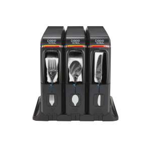 Dixie, Ultra Smartstock Series-W Wrapped Cutlery Dispenser, Black