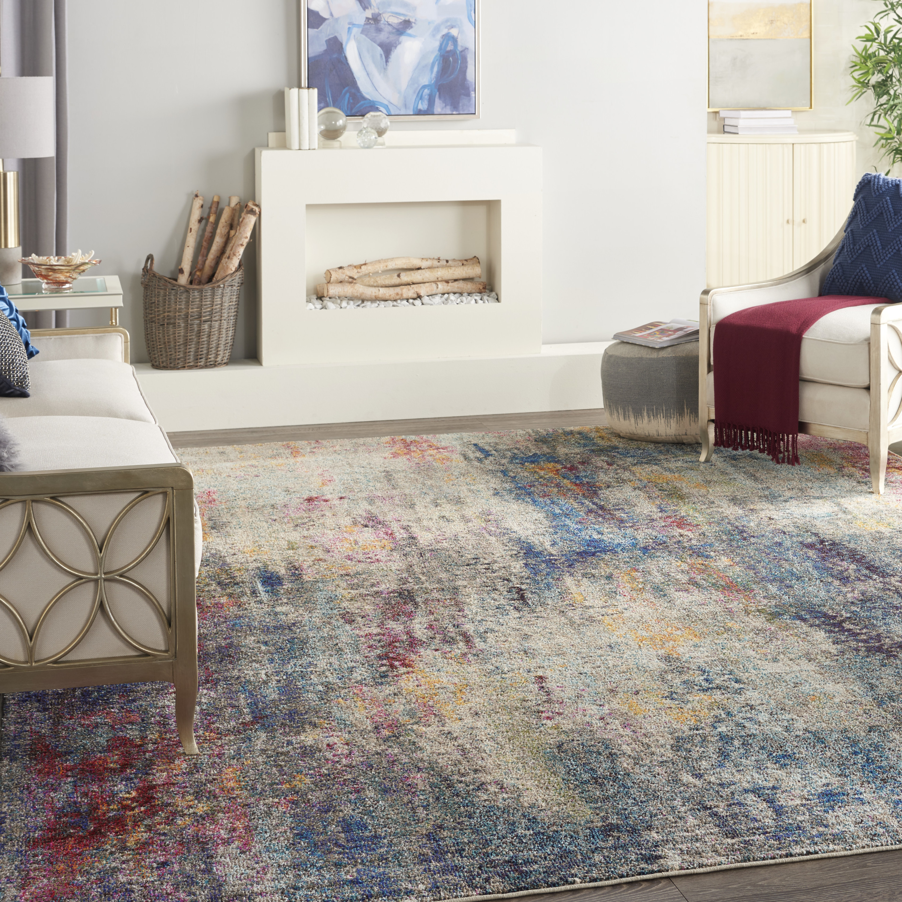 Nourison Celestial 9' x 12' Multicolor Modern Indoor Rug