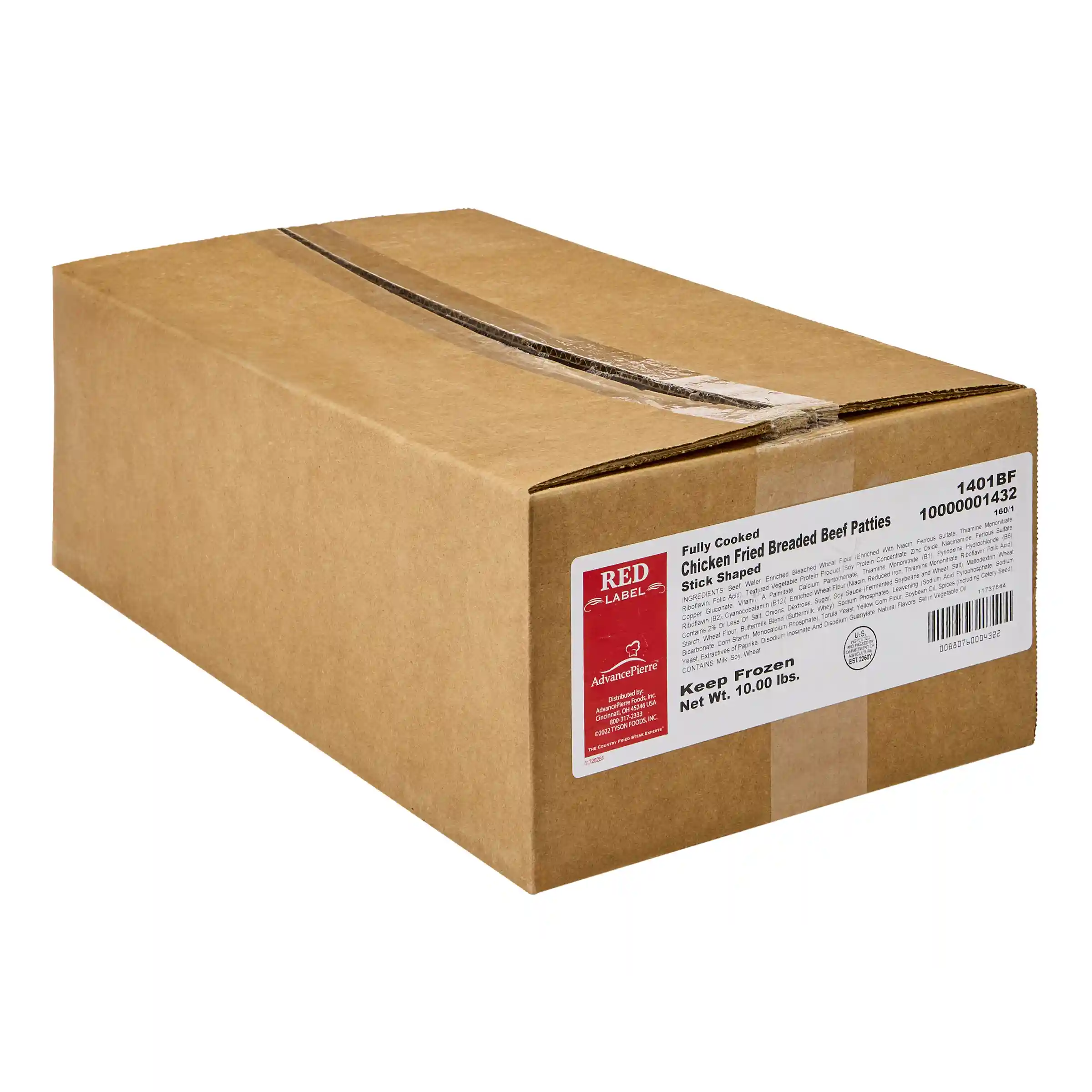 AdvancePierre™ Red Label Fully Cooked Breaded Western Crumb Style Country Fried Beef Patties, 1 oz_image_5